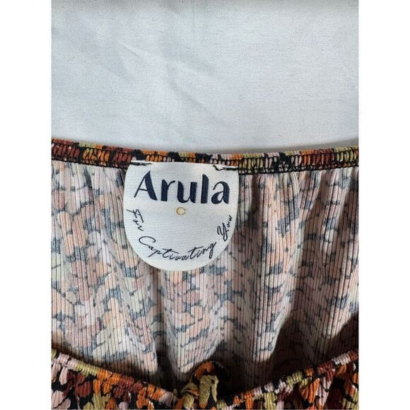 Arula Floral Boho Peasant Shirt 3X Off-the-Shoulder Top NWT - Picture 3 of 7